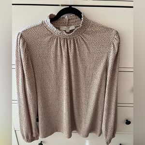 Tan Polka Dot Blouse